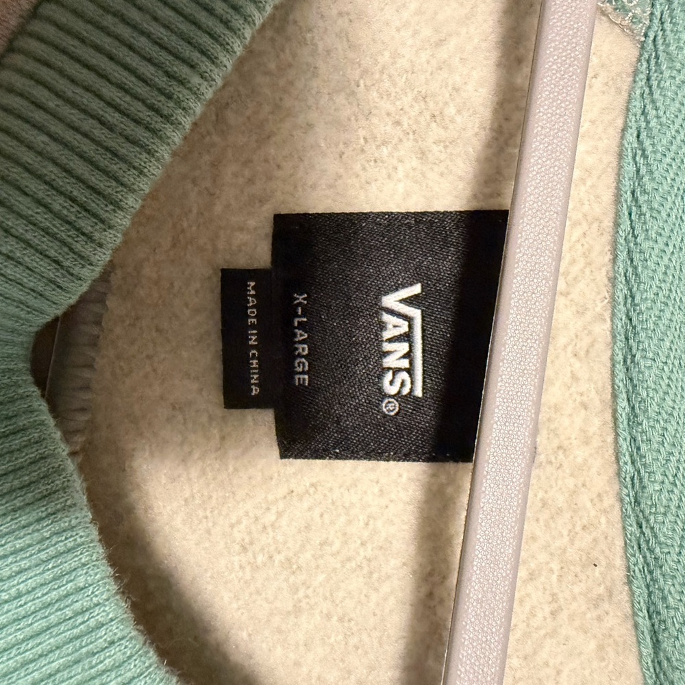 Vans Teal and Grey Raglan Crewneck Sweatshirt - Picture 3 of 3